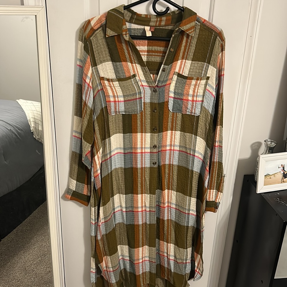 Anthropologie Pilcro Plaid Shirt/Dress/Tunic